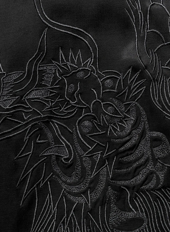 Рубашка MAHARISHI 6098 Tiger Dragon Camp Collar Black