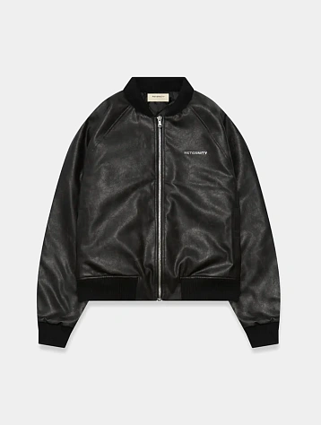 Бомбер RETERNITY Brushed Leather Black