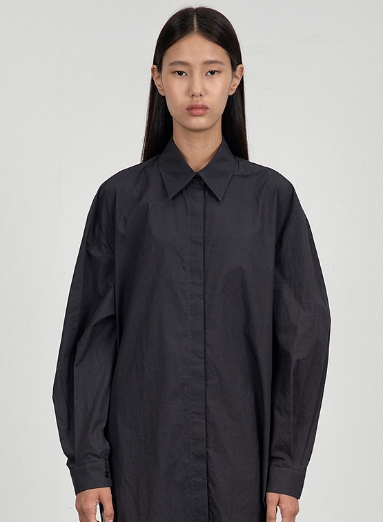 Женская рубашка AMOMENTO Oversized Shirt Charcoal