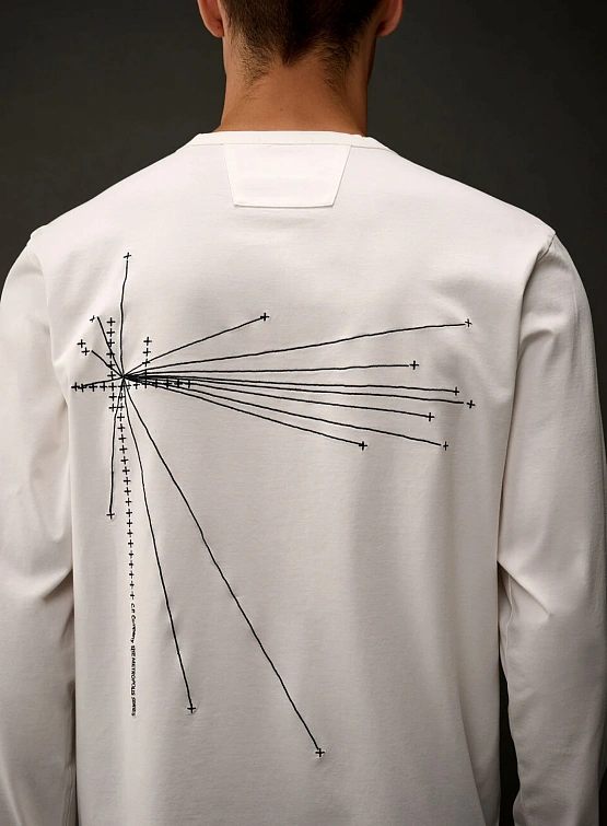 Лонгслив C.P. Company Metropolis Series Mercerized Gauze White