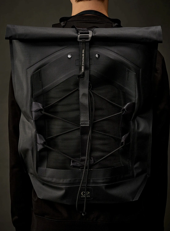 Рюкзак C.P. Company The Metropolis Series Rubber Reps Roll Black