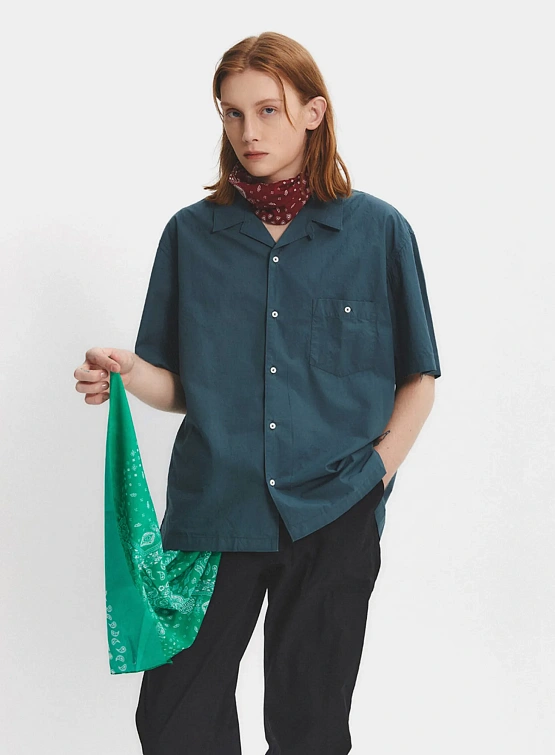 Рубашка EASTLOGUE PERMANENT Relax Half Blue Green