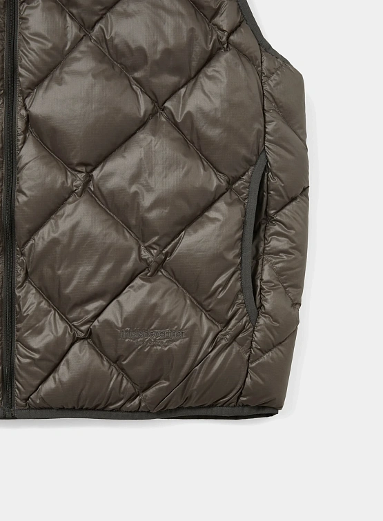 Жилет thisisneverthat Pertex Light Down Vest Brown