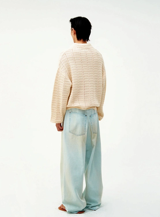 Джинсы COOR Wide-Leg Dyed Washing Ice Blue