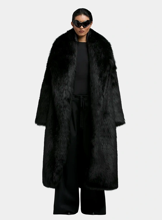 Шуба entire studios Vast Fur Coat Black