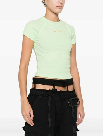 Женская футболка Ottolinger Deconstructed Rib Green