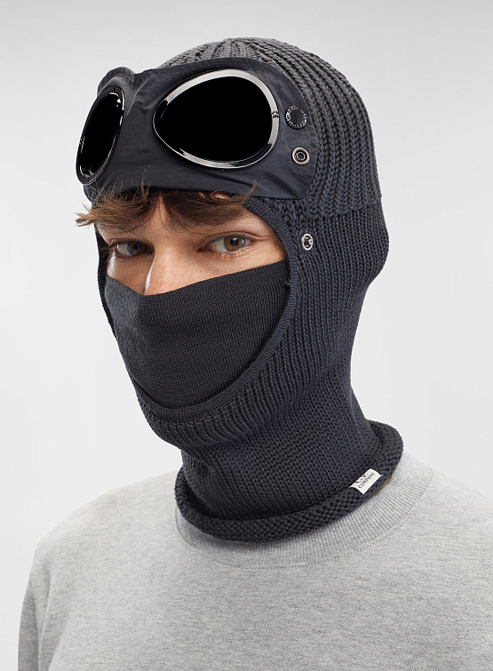 Балаклава C.P. Company Extra Fine Merino Wool Goggle Forged Iron