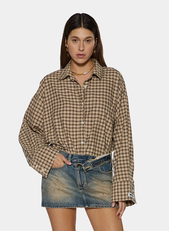 Рубашка Ksubi Astra Tan Plaid Multi