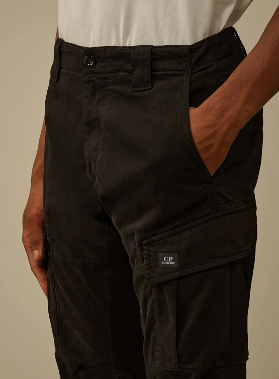 Брюки C.P. Company Stretch Sateen Ergonomic Cargo Black