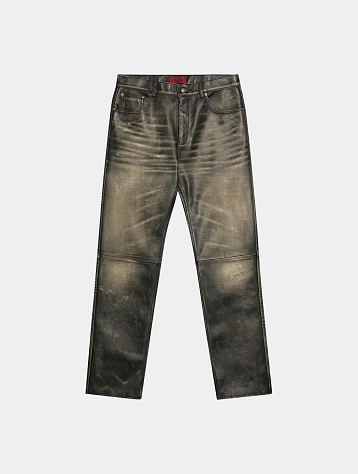 Брюки 424 Leather Five Pocket Rub Black