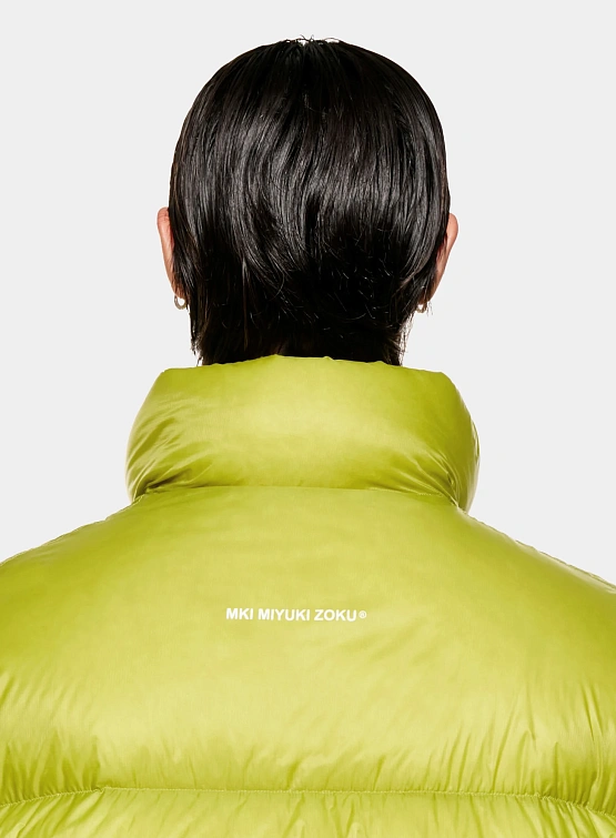Пуховик MKI MIYUKI ZOKU Translucent Funnel Neck Bubble Chartreuse