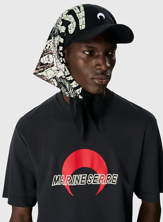 Футболка Marine Serre MS Sports Relaxed Black/Red