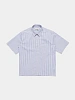 Рубашка HAL STUDIOS Striped S/S Overshirt White Navy