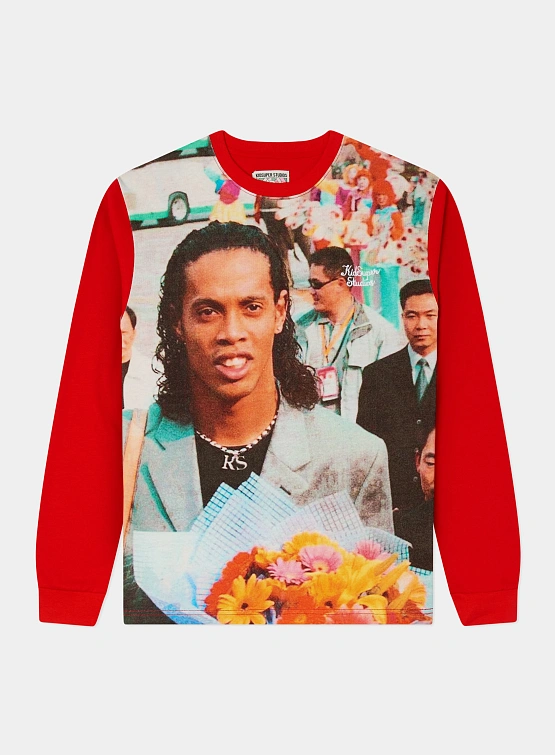 Лонгслив KidSuper Ronaldinho x KidSuper Printed Red