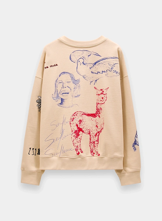 Свитшот Song for the Mute "Sketchbook" Relaxed Ivory