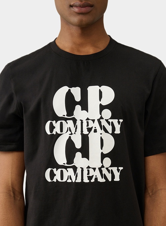 Футболка C.P. Company 30/1 Jersey Graphic Black