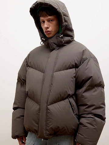 Пуховик AFTER PRAY Shell Hoody Puffer Gray