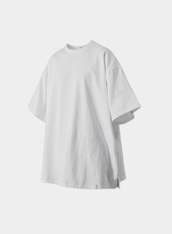 Футболка ANGLAN Layered Essential Label Half Tee White