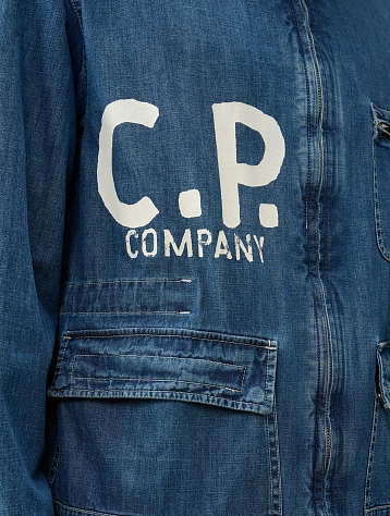 Джинсовая куртка C.P. Company Blue Goggle Stone Bleach