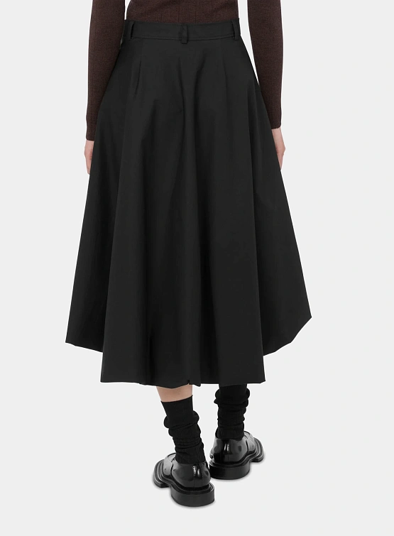 Женская юбка MOSCHINO Poplin Midi Skirt Black