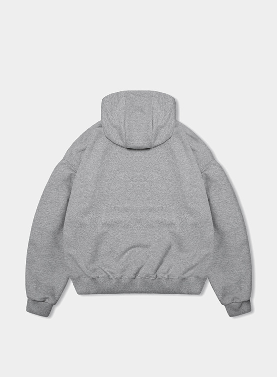 Худи ANGLAN Valley Tuck Sweat Balloon Melange Grey