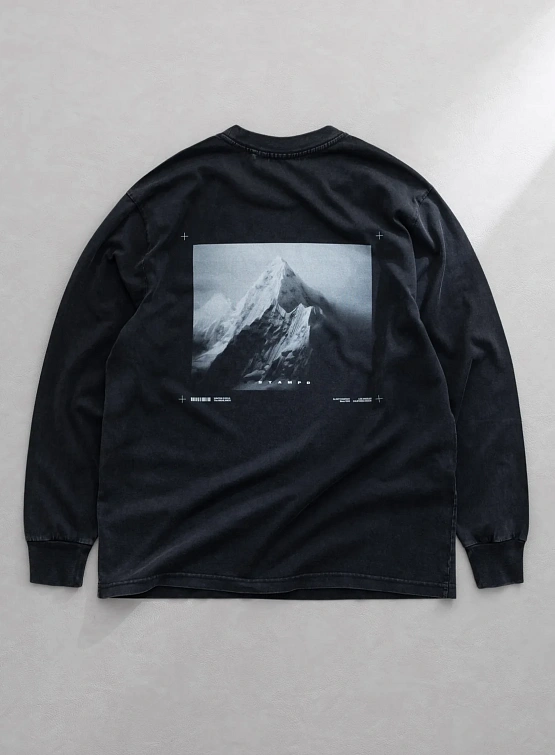 Лонгслив Stampd Mountain Peak LS Relaxed Tee Charcoal