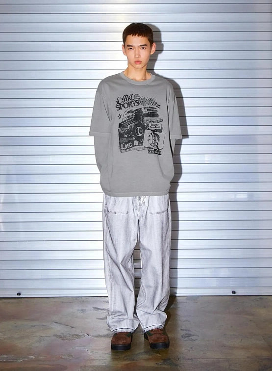 Лонгслив LMC Overdyed Layered Long Slv Tee Grey