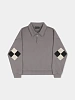 Халф-зип lorenz Checkmate Pullover Washed Grey