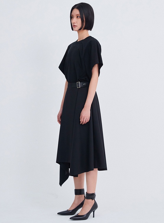 Женская юбка JUUN.J Wool Hemline Hull Skirt Black