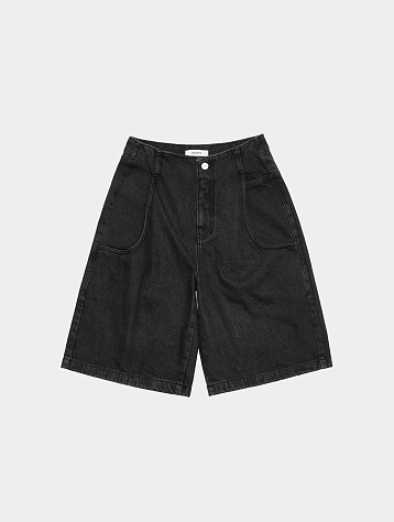 Женские шорты AMOMENTO Cut-Out Pocket Denim Shorts Black