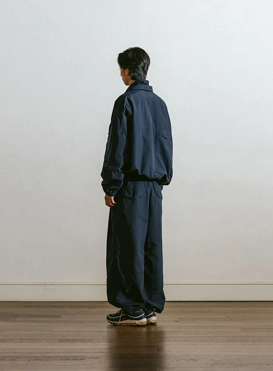 Брюки ANGLAN Perky Button Knee Wide Navy