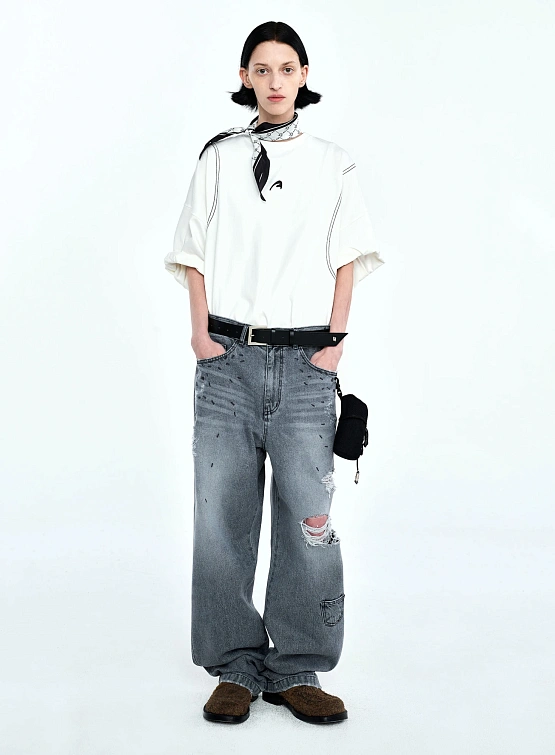 Ремень ADERERROR Fluic Label Belt Black