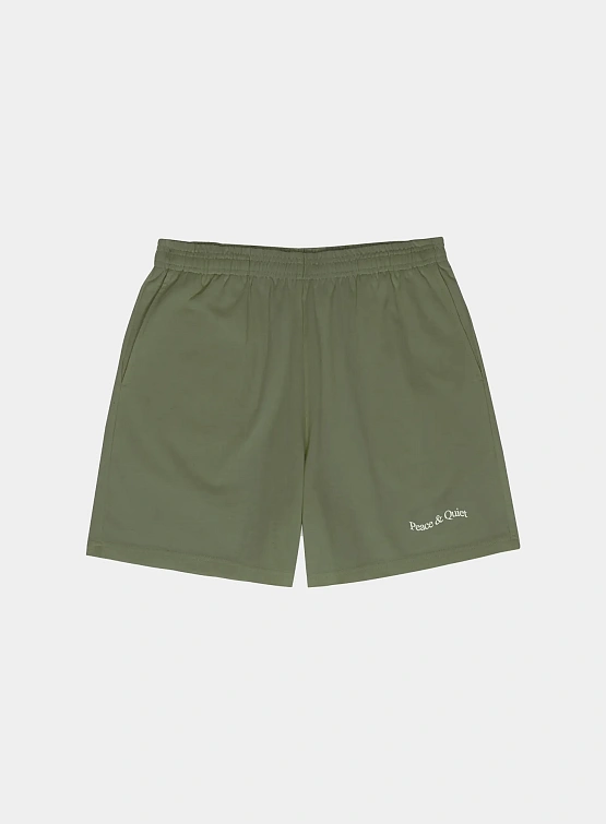 Шорты MUSEUM OF PEACE & QUIET Wordmark Olive