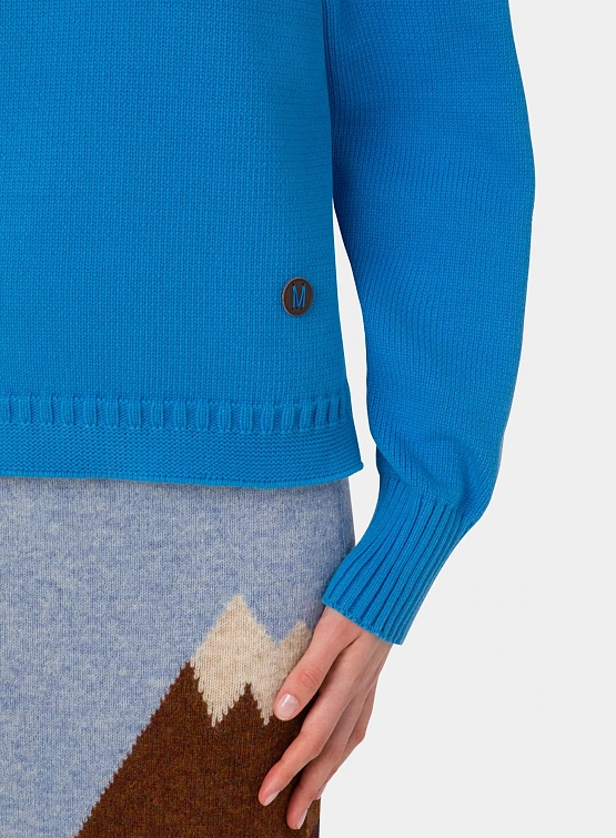 Женский пуловер MOSCHINO Organic Cotton Pullover Blue