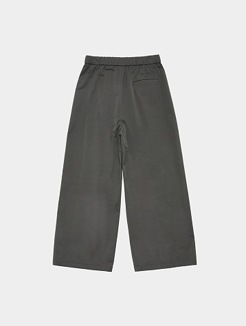 Брюки AMOMENTO Nylon Two Tuck Wide Charcoal