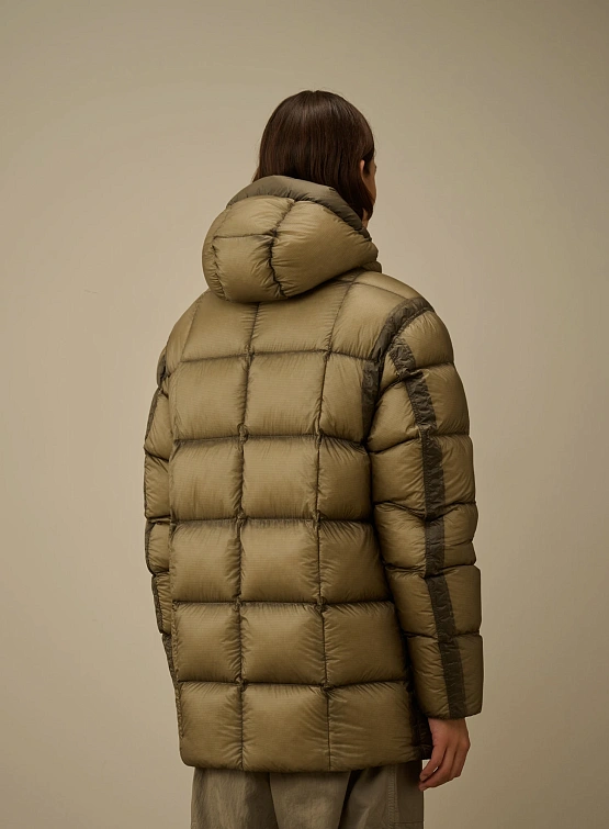 Пуховик C.P. Company D.D. Shell Long Hooded Down Fallen Rock