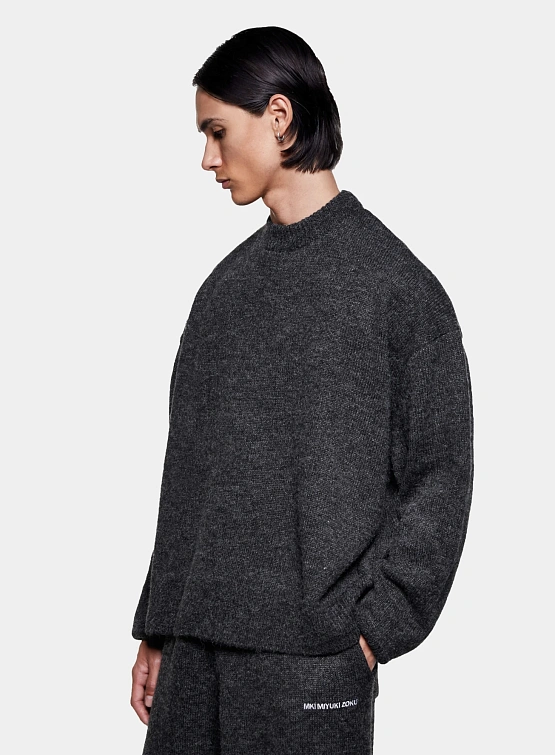 Свитшот MKI MIYUKI ZOKU Mohair Blend Knit Charcoal