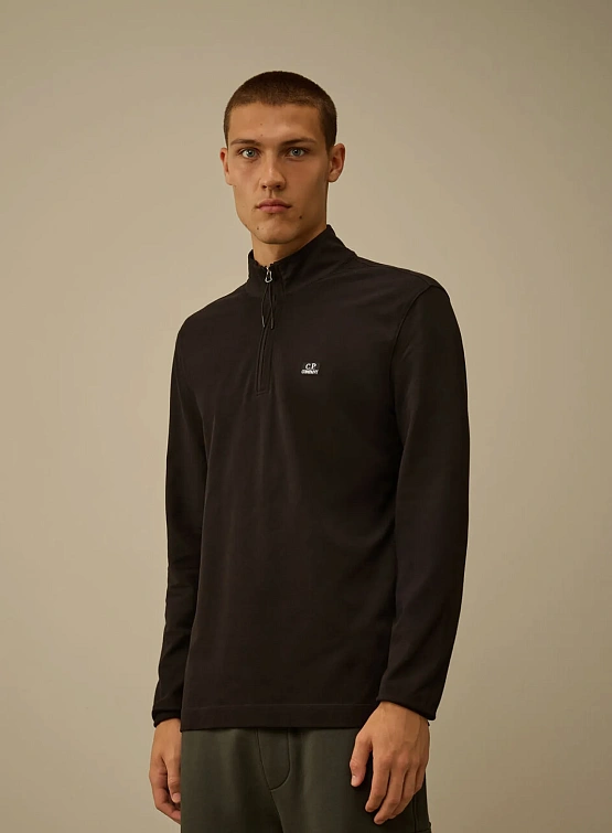Халф-зип C.P. Company Stretch Piquet Half Zip Black