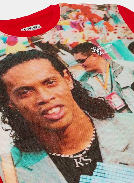 Лонгслив KidSuper Ronaldinho x KidSuper Printed Red