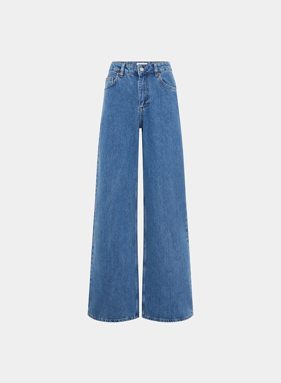 Женские джинсы Marine Serre Moon Laser High-Waist Flare Wash Light Blue