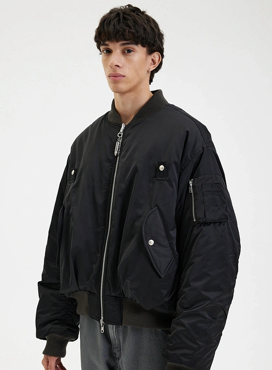 Бомбер AFTER PRAY Reversible MA-1 Bomber Black