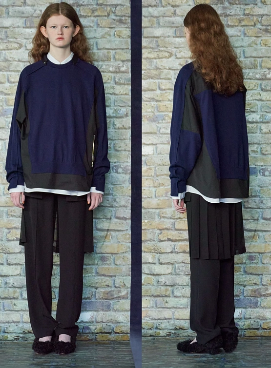 Женские юбка-брюки UNDERCOVER Straight Georgette Pleated Black