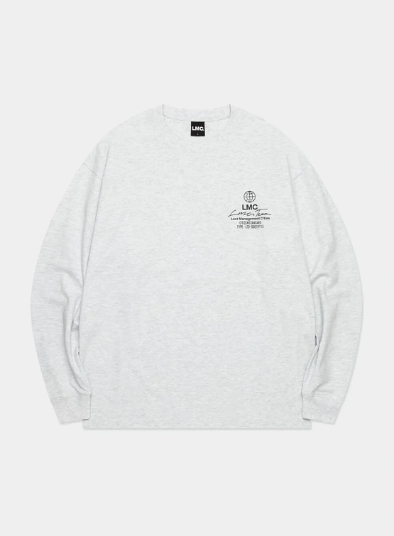 Лонгслив LMC Signature Globe Long Slv Light Heather Grey