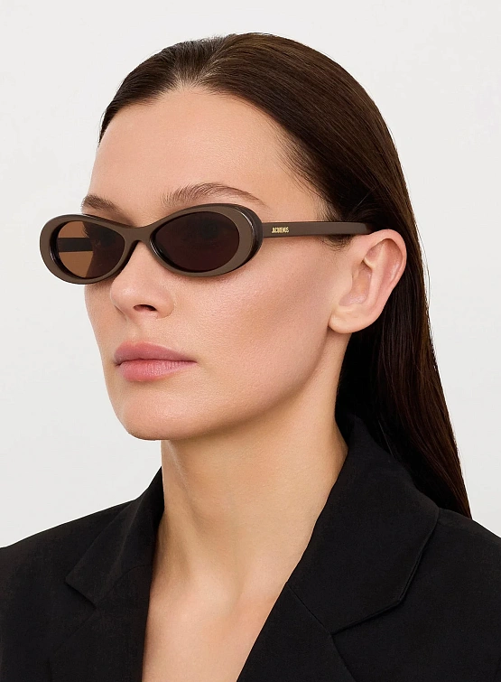 Очки JACQUEMUS Nuvola Metallic Brown