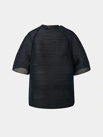 Топ AMOMENTO Pleats Raglan Top Black