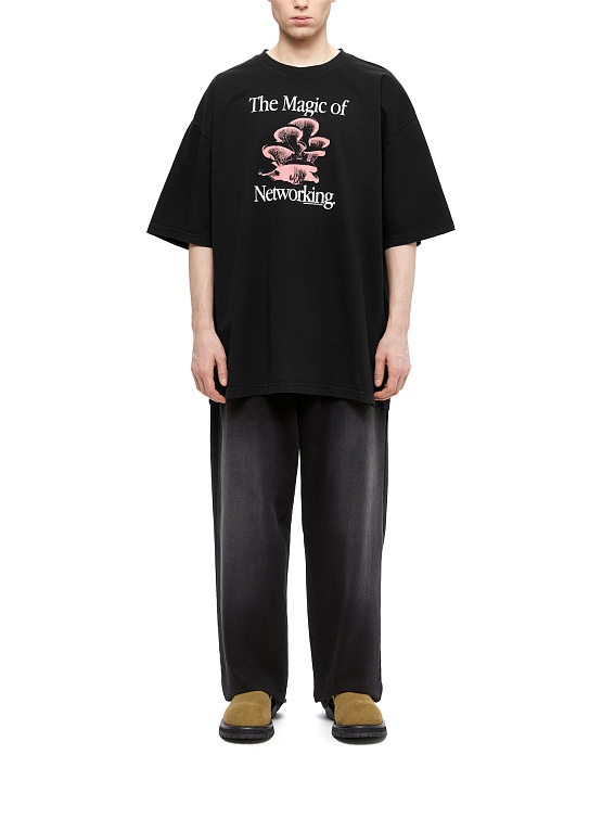 Футболка MARKET Social Network T-Shirt Washed Black