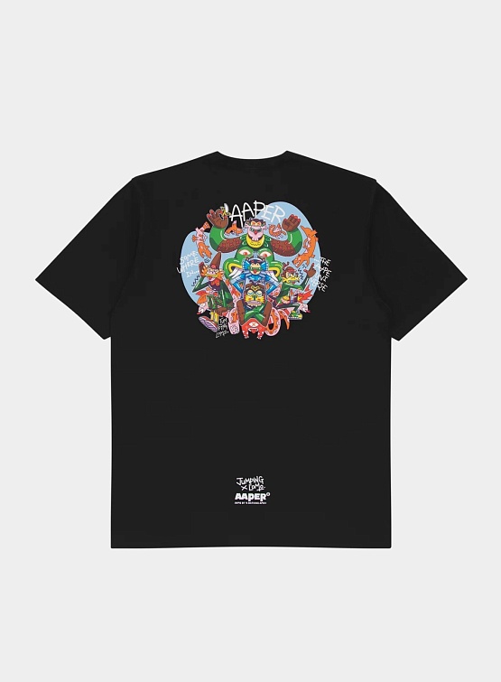 Футболка AAPE x Jumping Lomo Graphic Tee Black