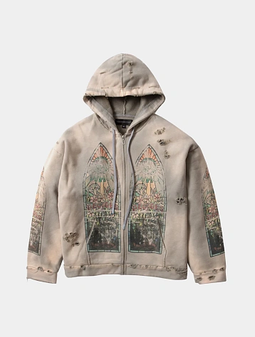 Зип-худи WHO DECIDES WAR Faded Vintage Grey