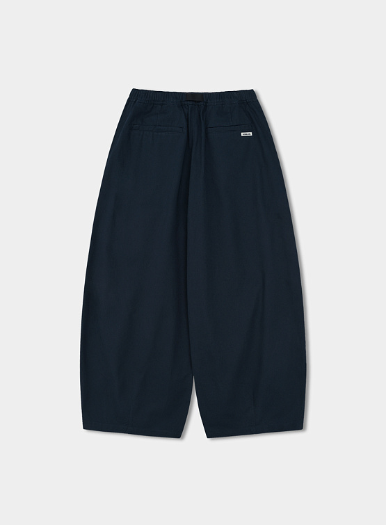 Брюки ANGLAN Twill Tuck Belt Balloon Pants Navy