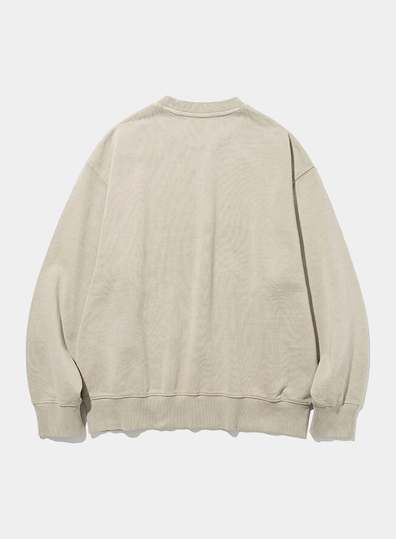 Свитшот Uniform Bridge Basic Dyeing Sweatshirt Pigment Beige